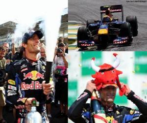 yapboz Mark Webber - Red Bull - Interlagos, Brezilya Grand Prix 2010 (Sınıflandırılmış 2 º)